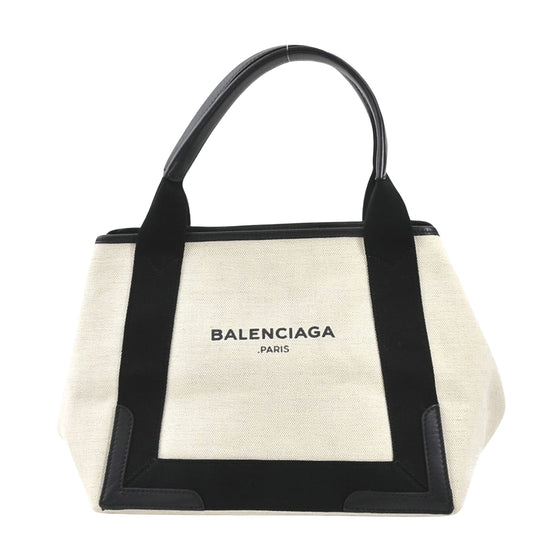 Balenciaga Navy Cabas Tote Bag