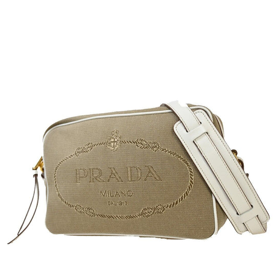 Prada Logo Jacquard Shoulder Bag