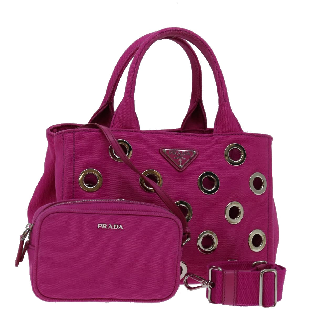 Prada Canapa grommet Handbag