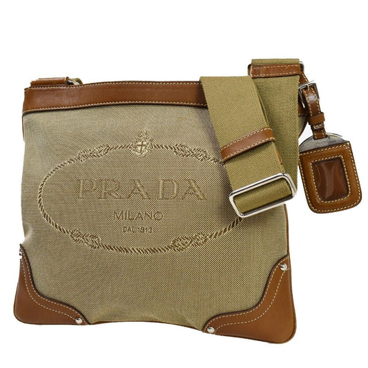 Prada Logo Jacquard Shoulder Bag