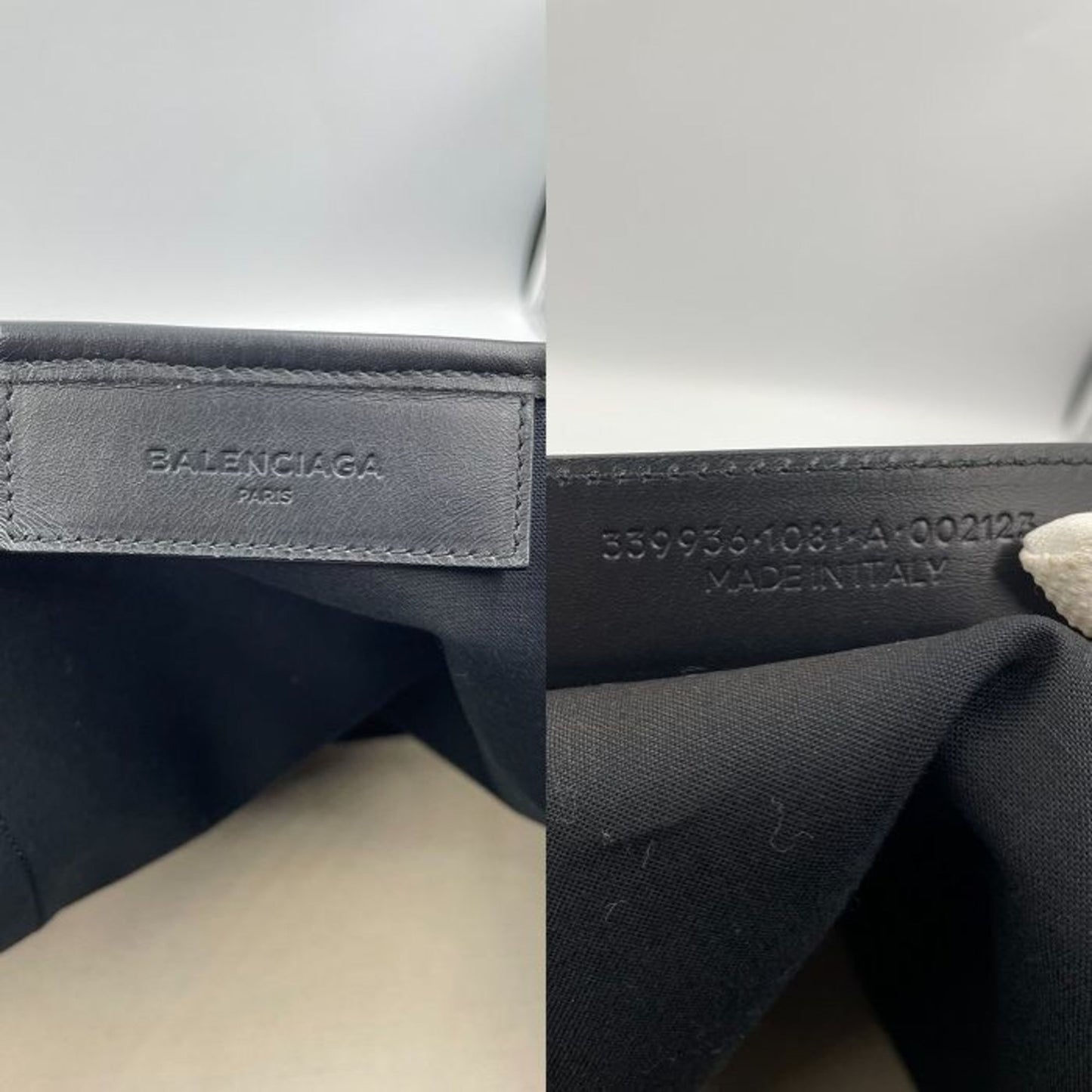 Balenciaga Navy Cabas Tote Bag