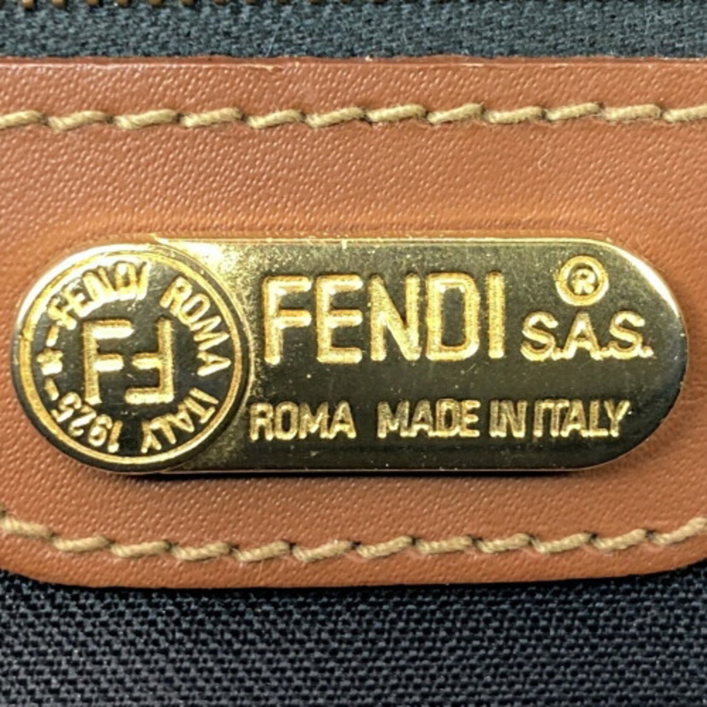 Fendi Pequin Handbag