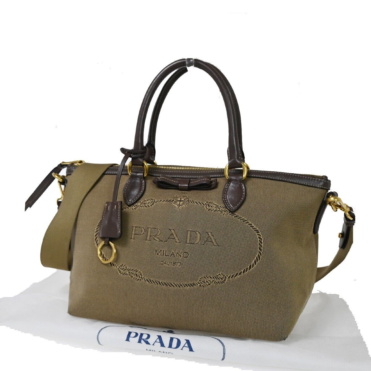 Prada Logo Jacquard Handbag