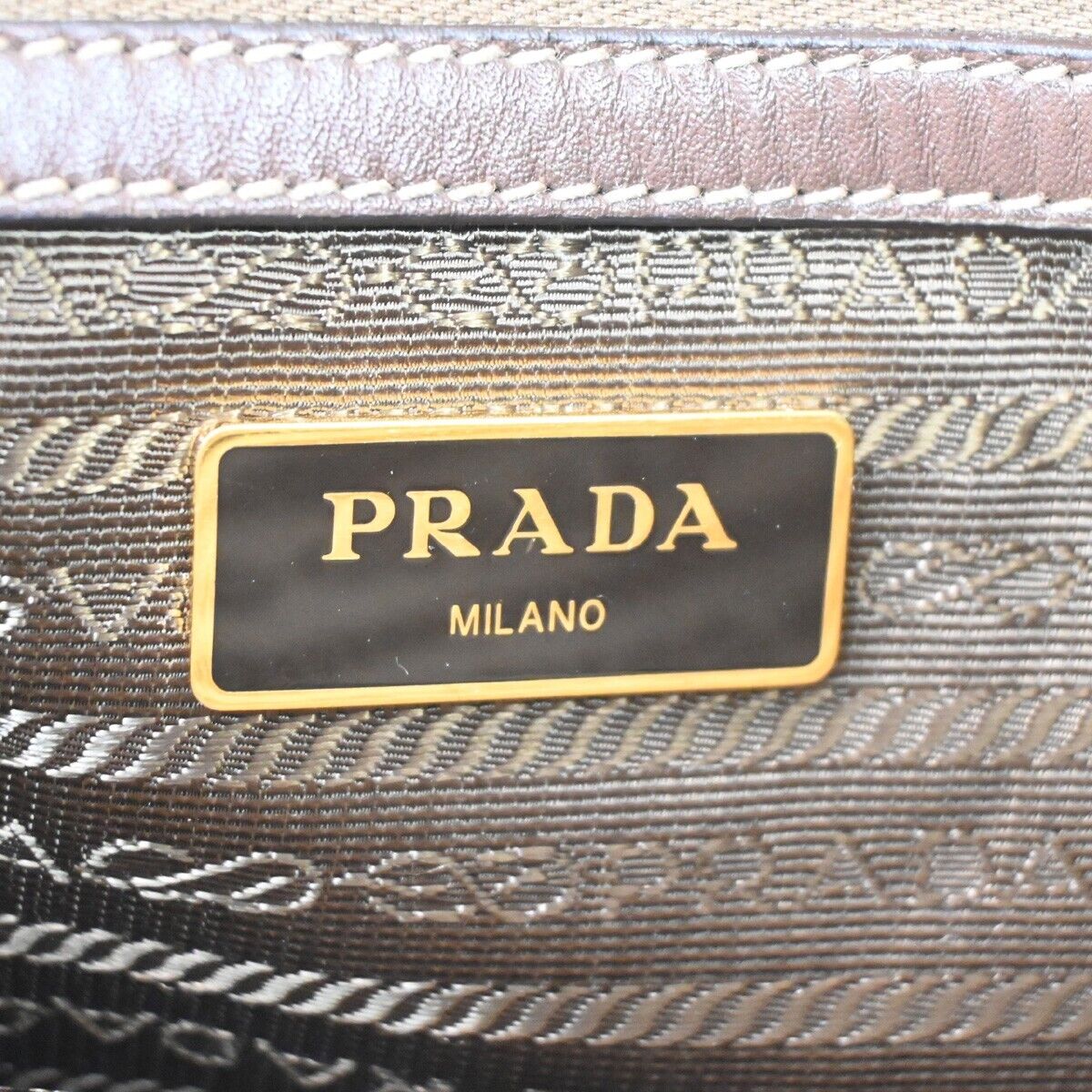 Prada Logo Jacquard Handbag