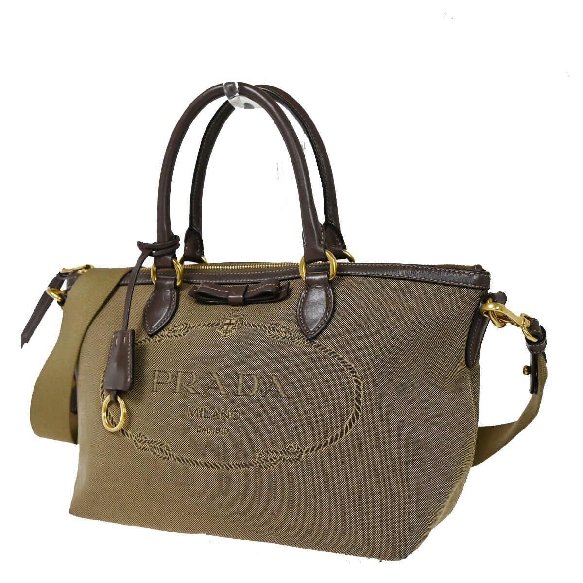 Prada Logo Jacquard Handbag