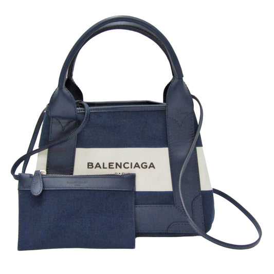 Balenciaga Navy Cabas Tote Bag