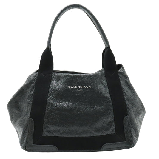 Balenciaga Navy Cabas Tote Bag